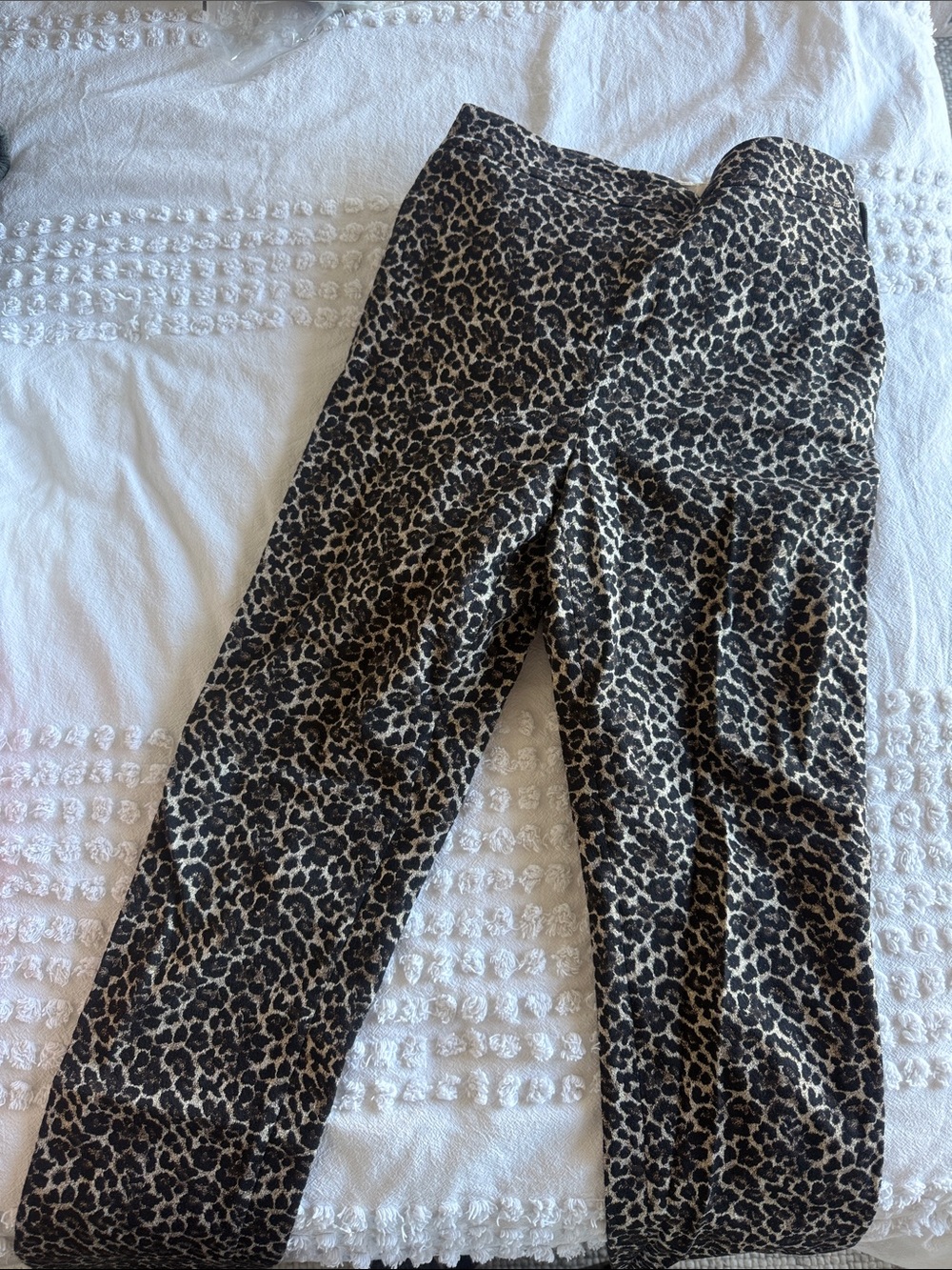 Sezane Leopard-Print Leggings in Tan and Black